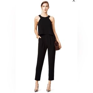 Trina Turk Black Crepe Anchors Jumpsuit Size 0